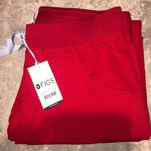FIGS red scrub pants